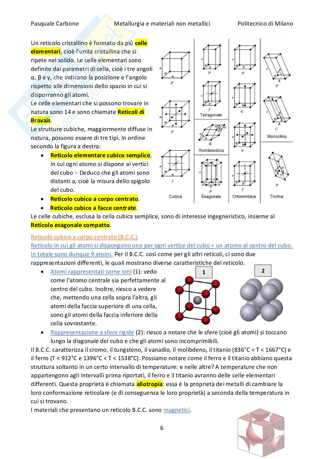 Appunti Metallurgia e materiali non metallici Pag. 6
