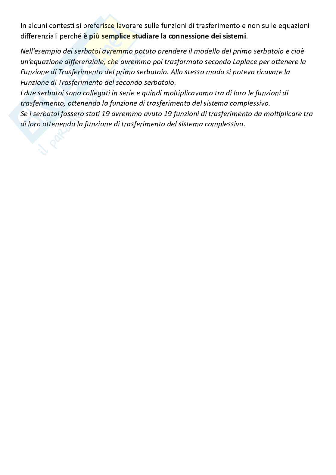 Controlli automatici, parte 3 - Funzione di trasferimento e convoluzione Pag. 6