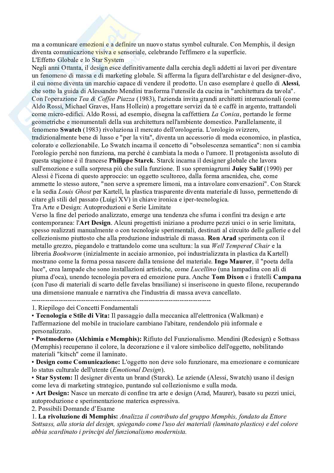 Riassunto esame Storia del design e della tecnica, Prof. Ferrara Maria Rita, libro consigliato Manuale di storia del design, Dardi Pag. 16