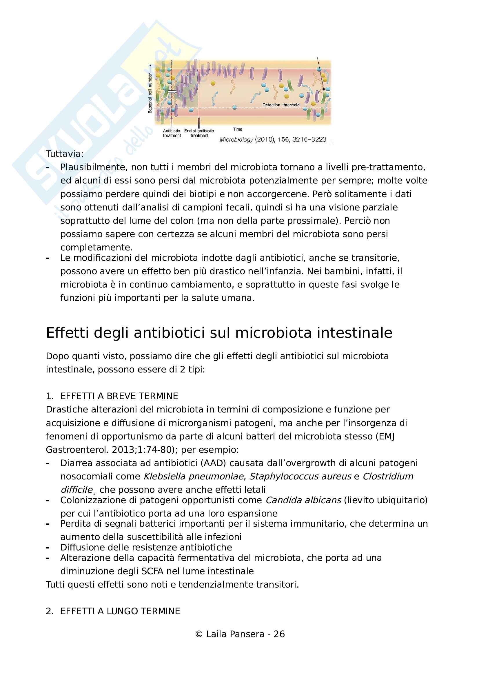 Ecologia del microbiota umano, parte 2, prof. Simone Guglielmetti Pag. 26