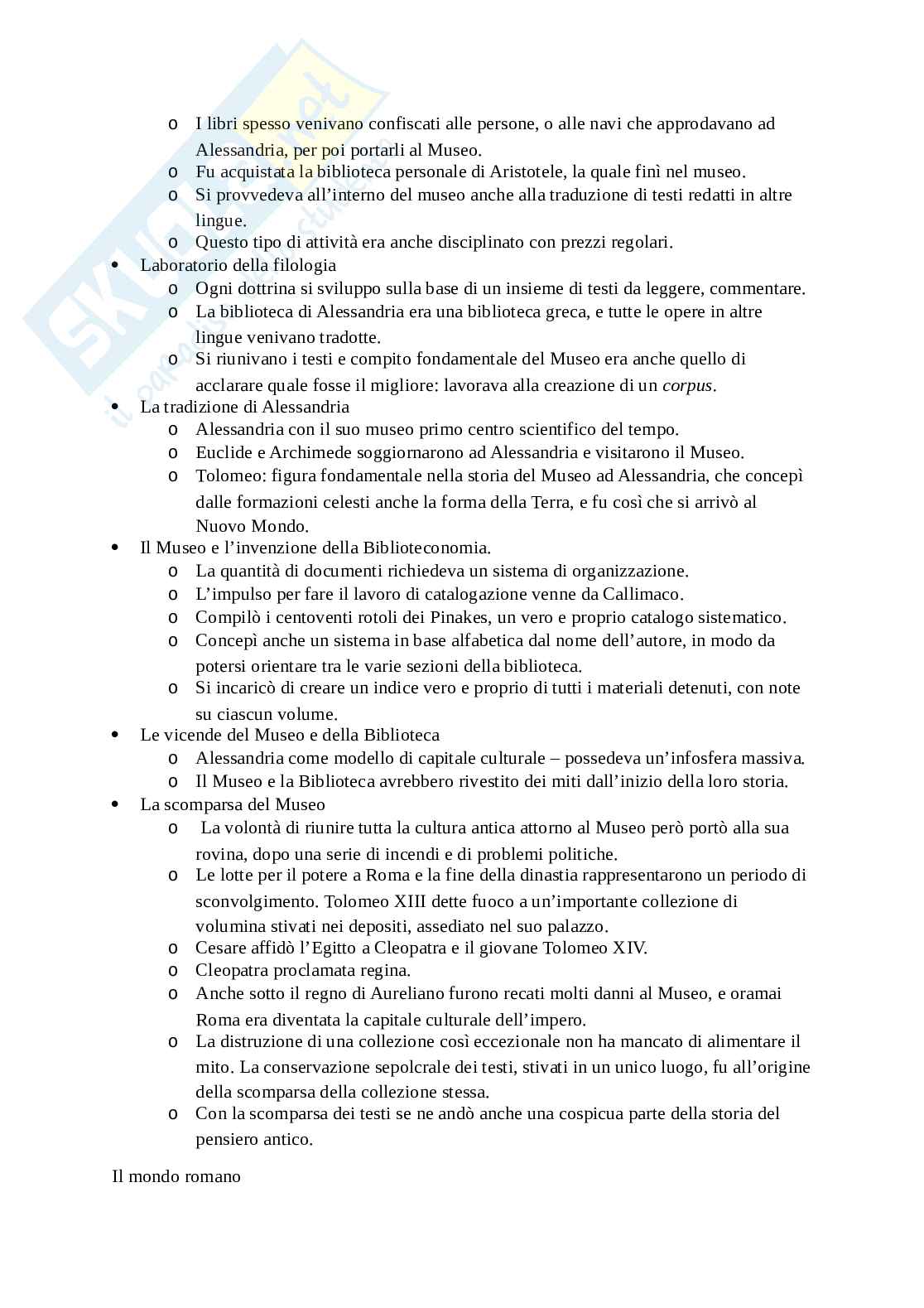 Riassunto esame Storia e Istituzioni musulmane, Prof. Tinti Paolo, libro consigliato Storia delle biblioteche: dall'antichità a oggi, Barbier Pag. 6