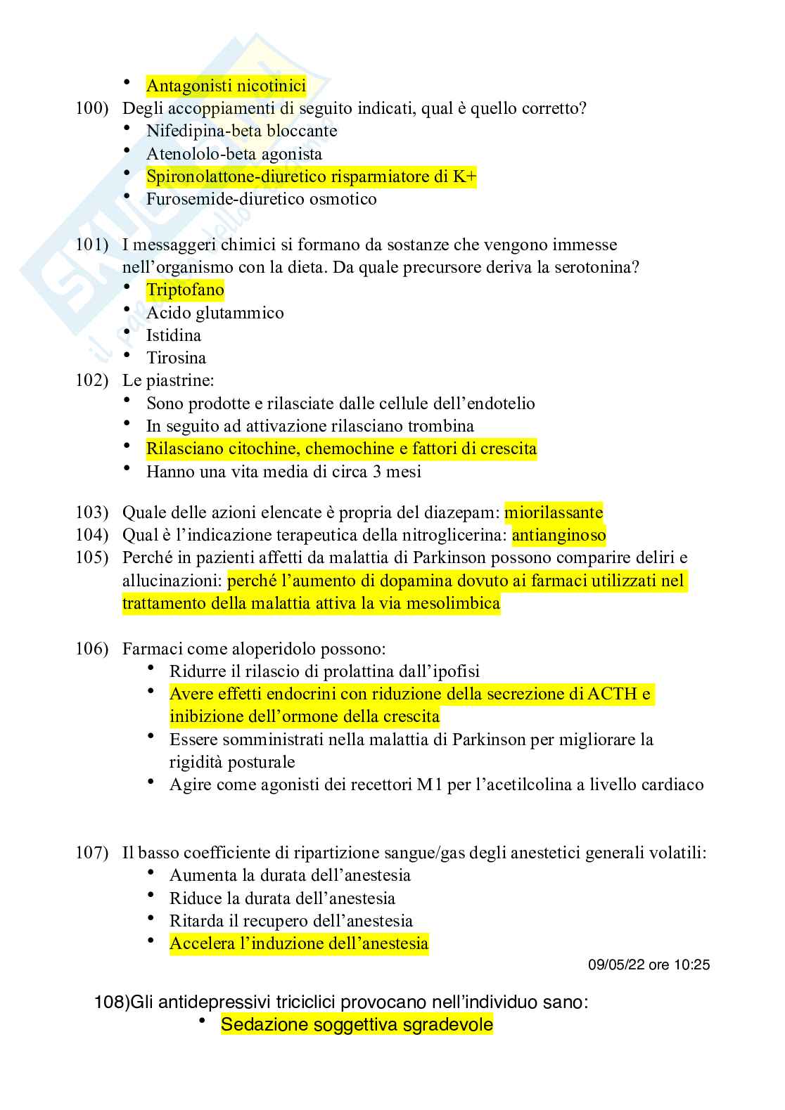 Domande Fuori paniere di Farmacologia (2026) Pag. 11