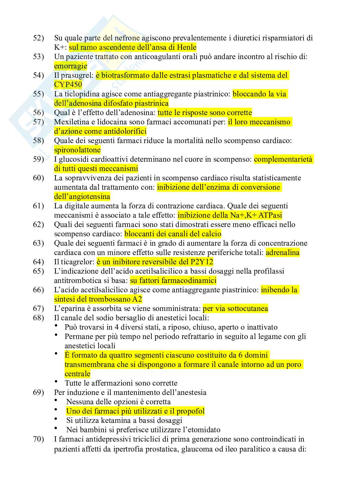 Domande Fuori paniere di Farmacologia (2026) Pag. 6