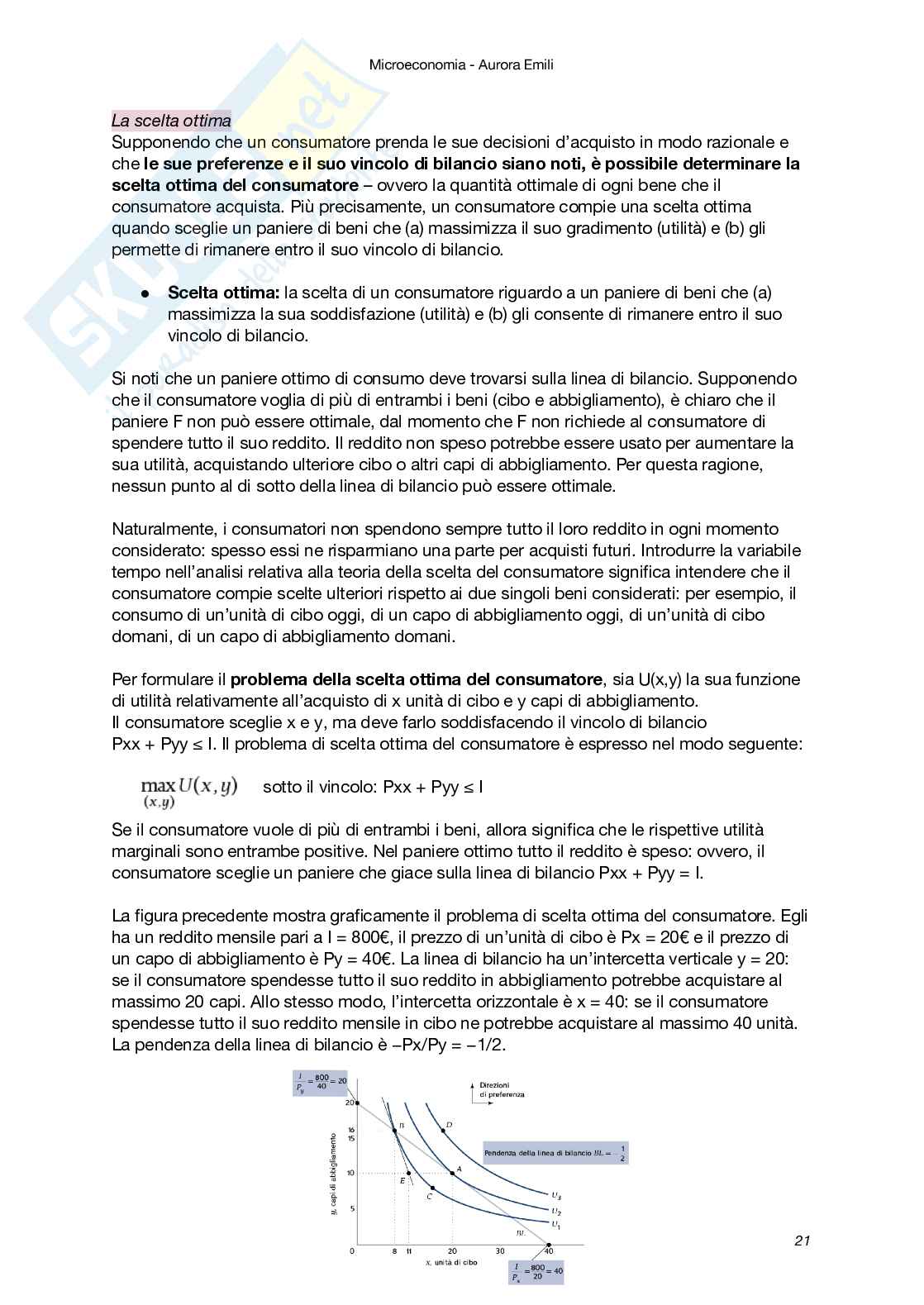 Riassunto esame Microeconomia, Prof. Vuri Daniela, libro consigliato Microeconomia (V Edizione), Besanko, Braeutigam Pag. 21