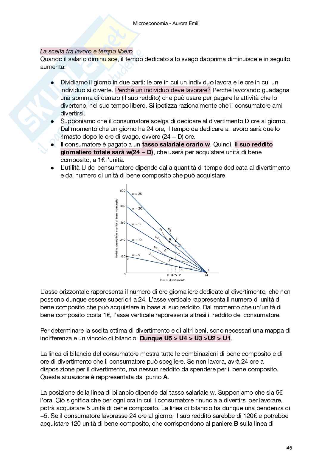 Riassunto esame Microeconomia, Prof. Vuri Daniela, libro consigliato Microeconomia (V Edizione), Besanko, Braeutigam Pag. 46