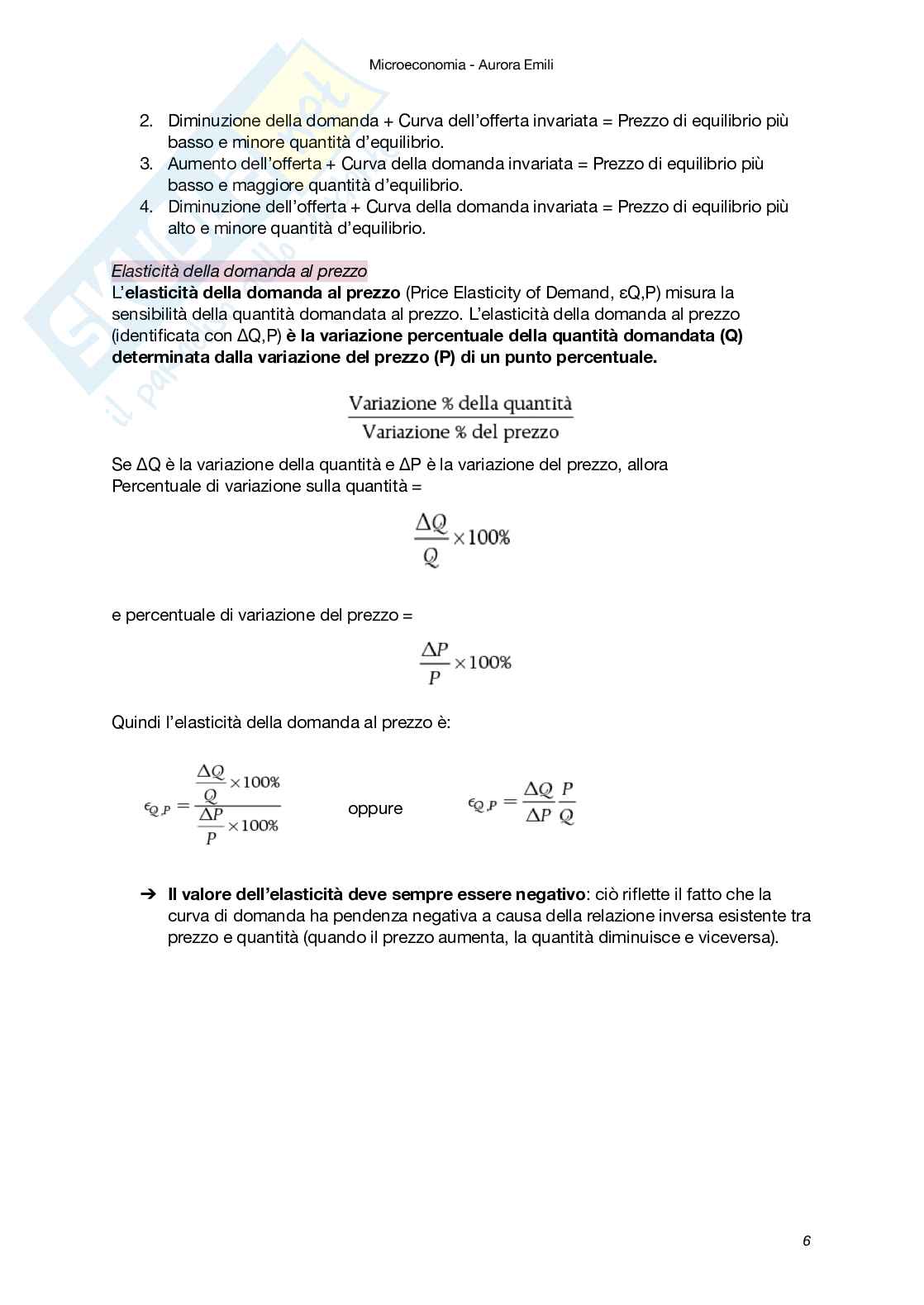 Riassunto esame Microeconomia, Prof. Vuri Daniela, libro consigliato Microeconomia (V Edizione), Besanko, Braeutigam Pag. 6