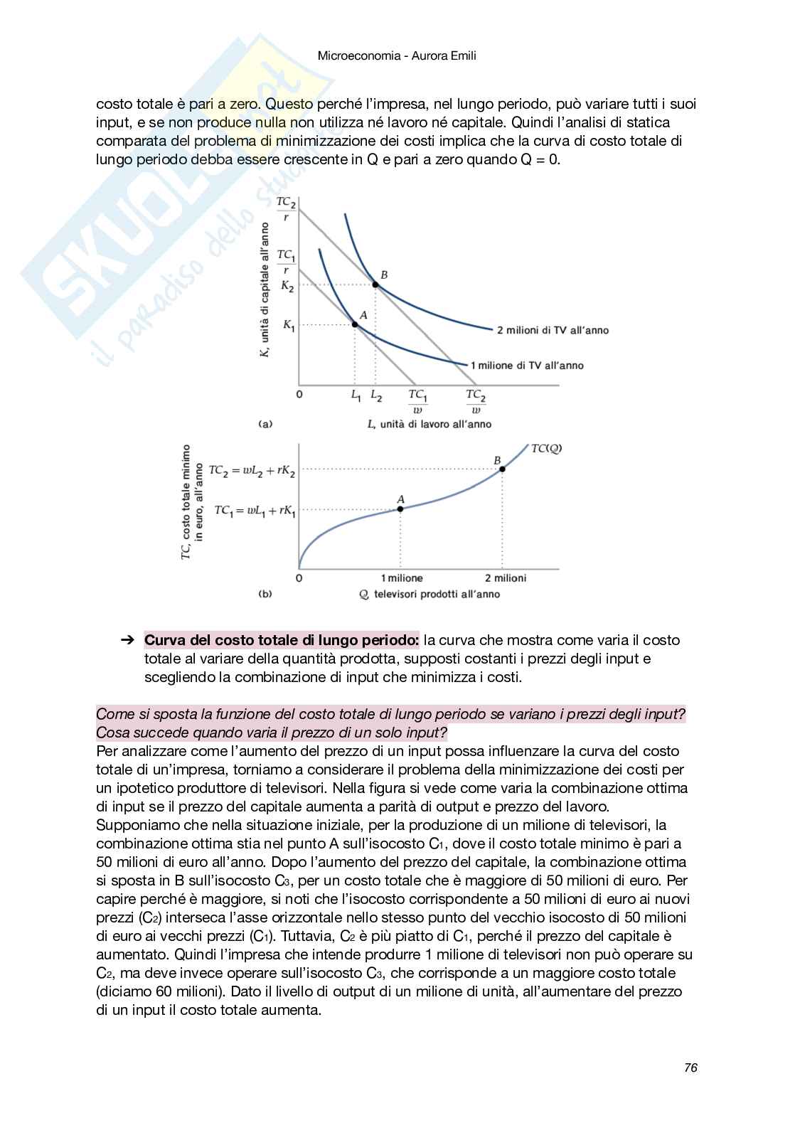 Riassunto esame Microeconomia, Prof. Vuri Daniela, libro consigliato Microeconomia (V Edizione), Besanko, Braeutigam Pag. 76
