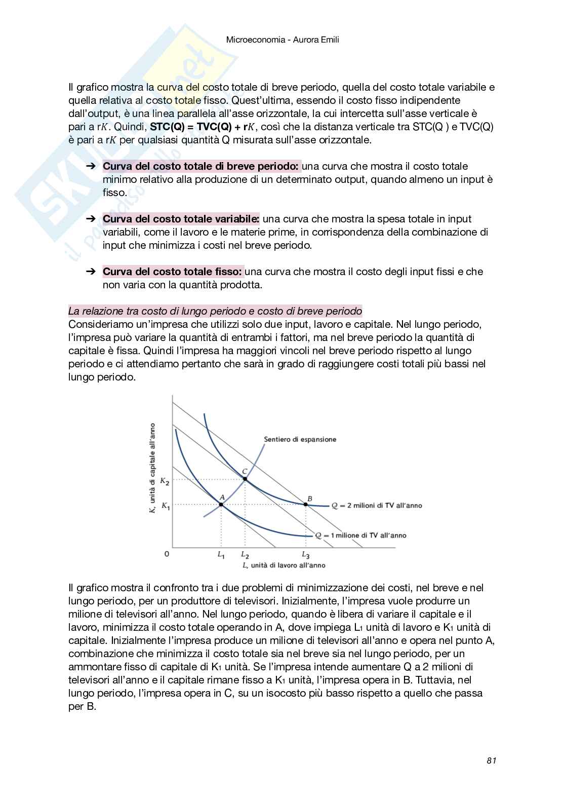 Riassunto esame Microeconomia, Prof. Vuri Daniela, libro consigliato Microeconomia (V Edizione), Besanko, Braeutigam Pag. 81