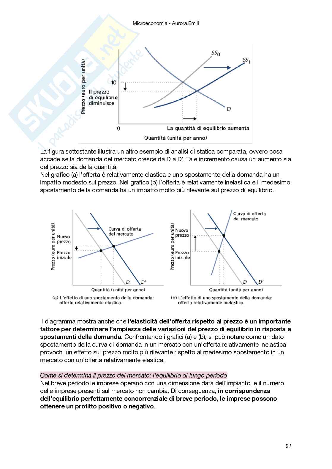Riassunto esame Microeconomia, Prof. Vuri Daniela, libro consigliato Microeconomia (V Edizione), Besanko, Braeutigam Pag. 91