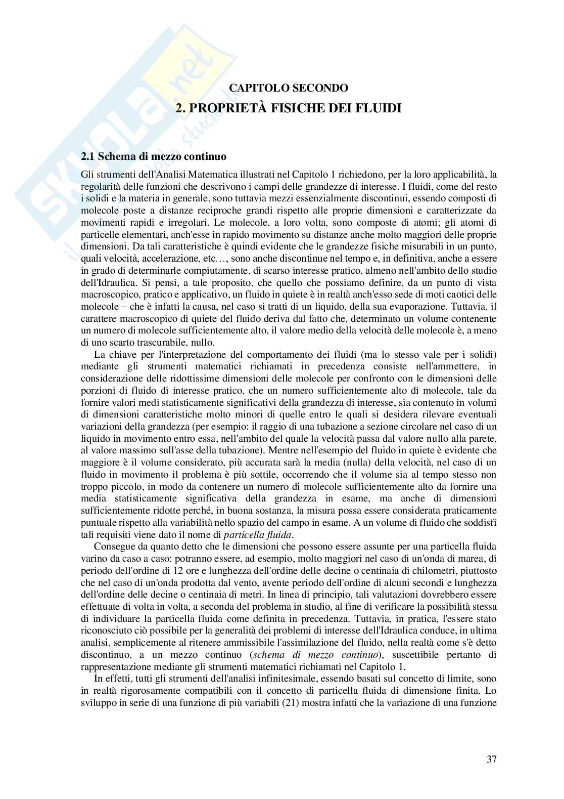 Proprietà fisiche dei fluidi  Pag. 1