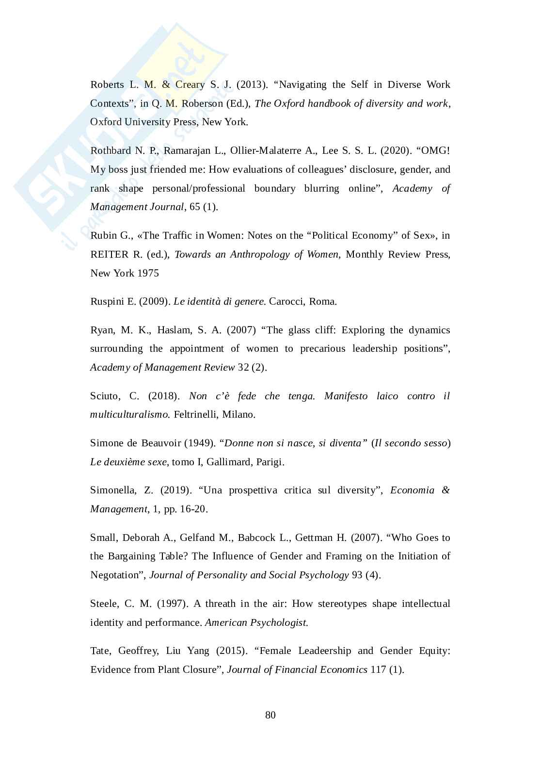 Razzismo e differenza di genere nelle organizzazioni in epoca contemporanea Pag. 81