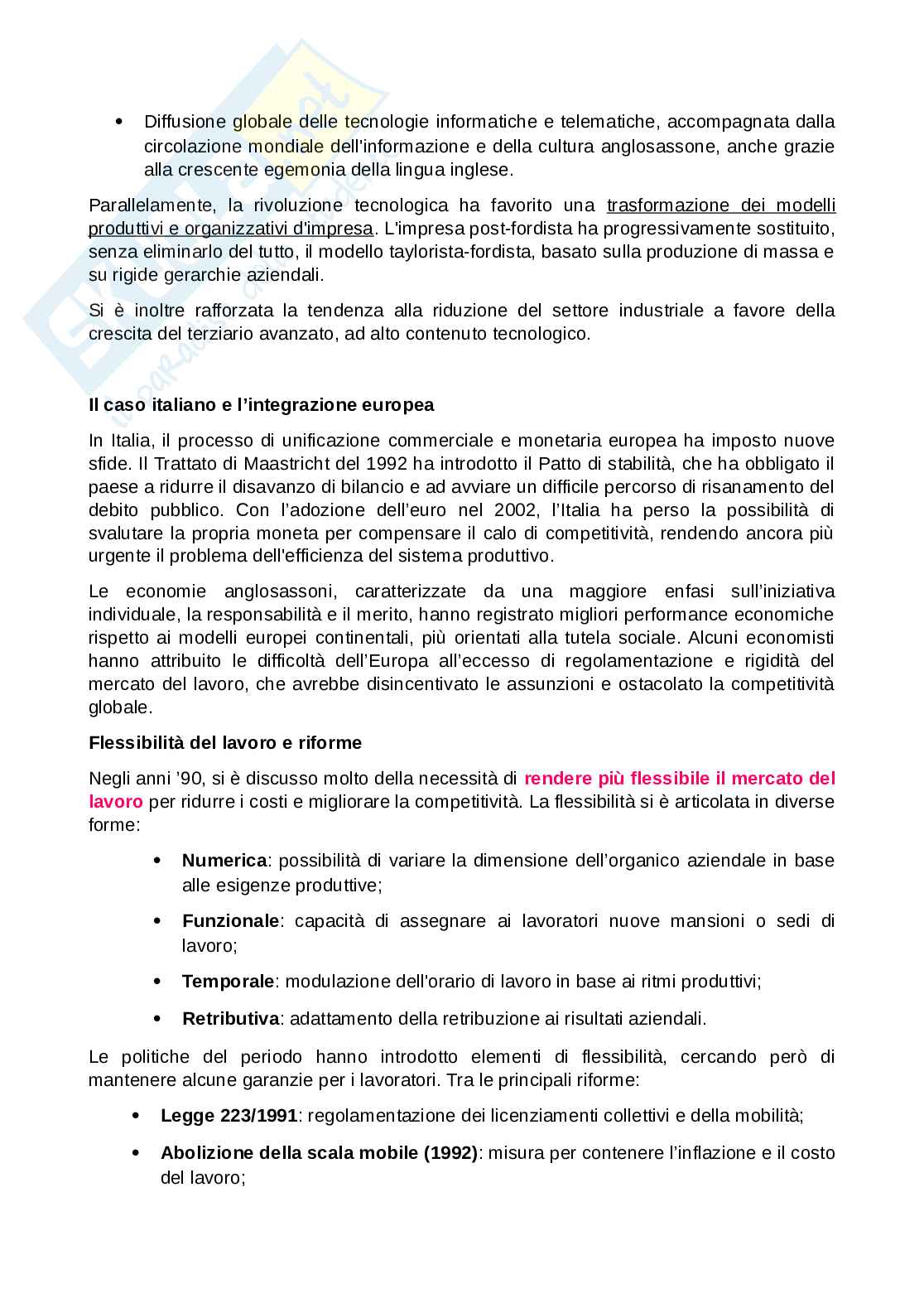 Riassunto esame Diritto del lavoro, Prof. Avio Alberto, libro consigliato Manuale di diritto del lavoro, Del Punta Pag. 11