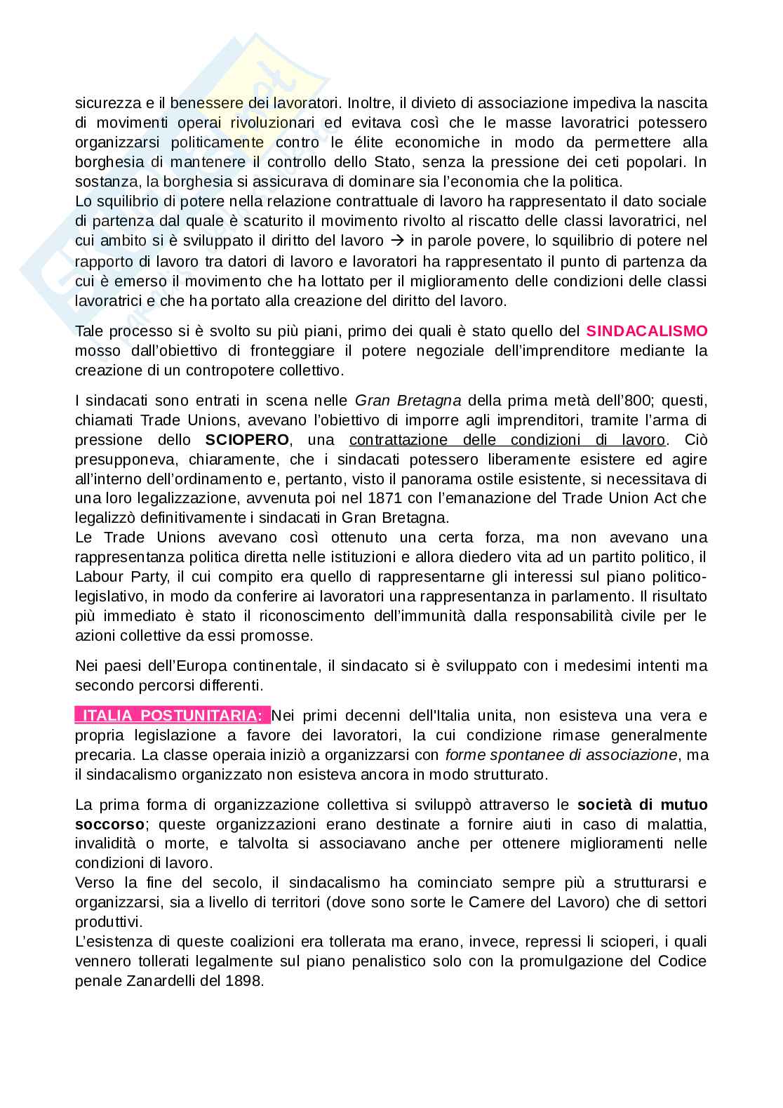 Riassunto esame Diritto del lavoro, Prof. Avio Alberto, libro consigliato Manuale di diritto del lavoro, Del Punta Pag. 6