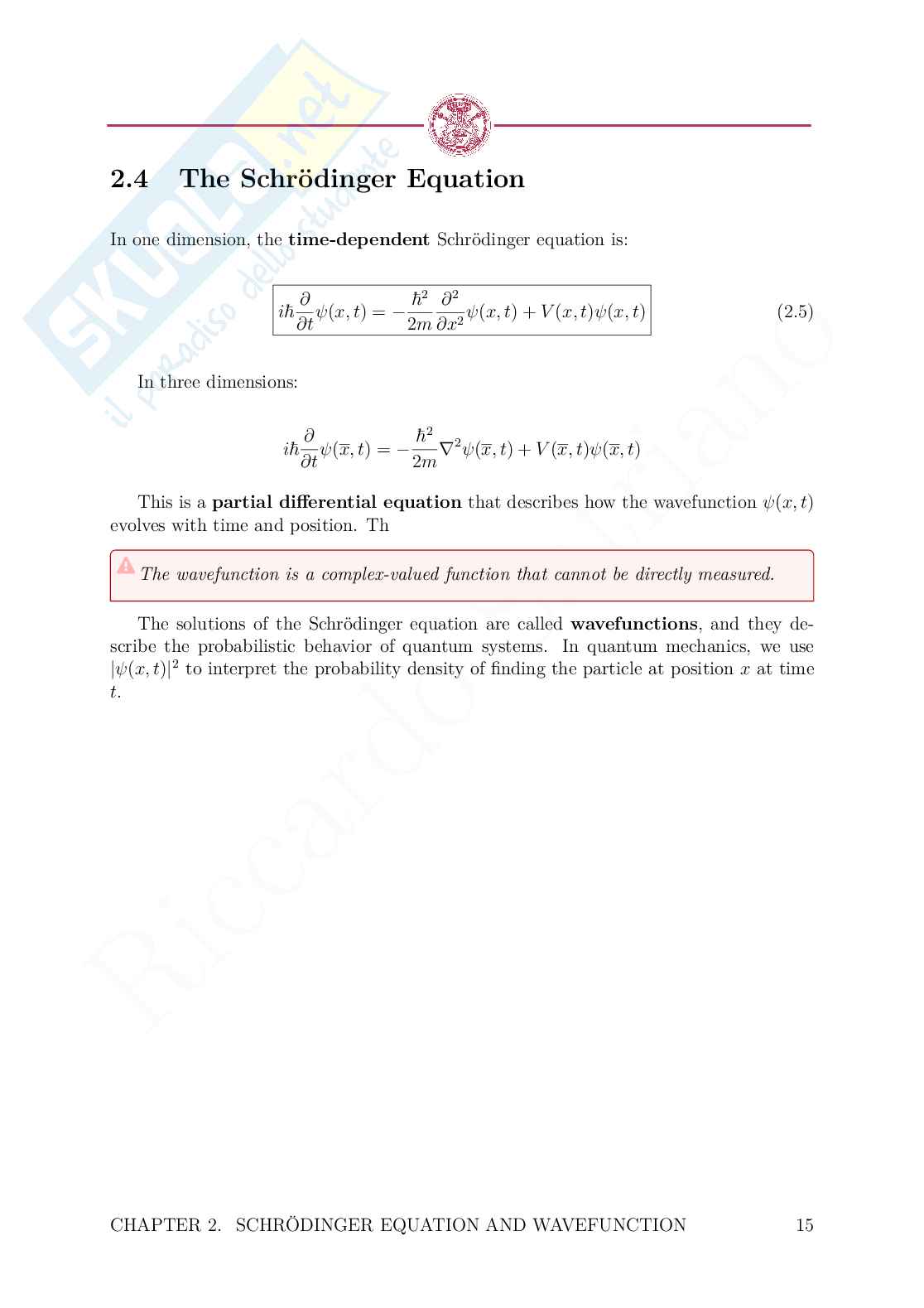 Appunti introduzione Meccanica quantistica e tecnologie Pag. 26