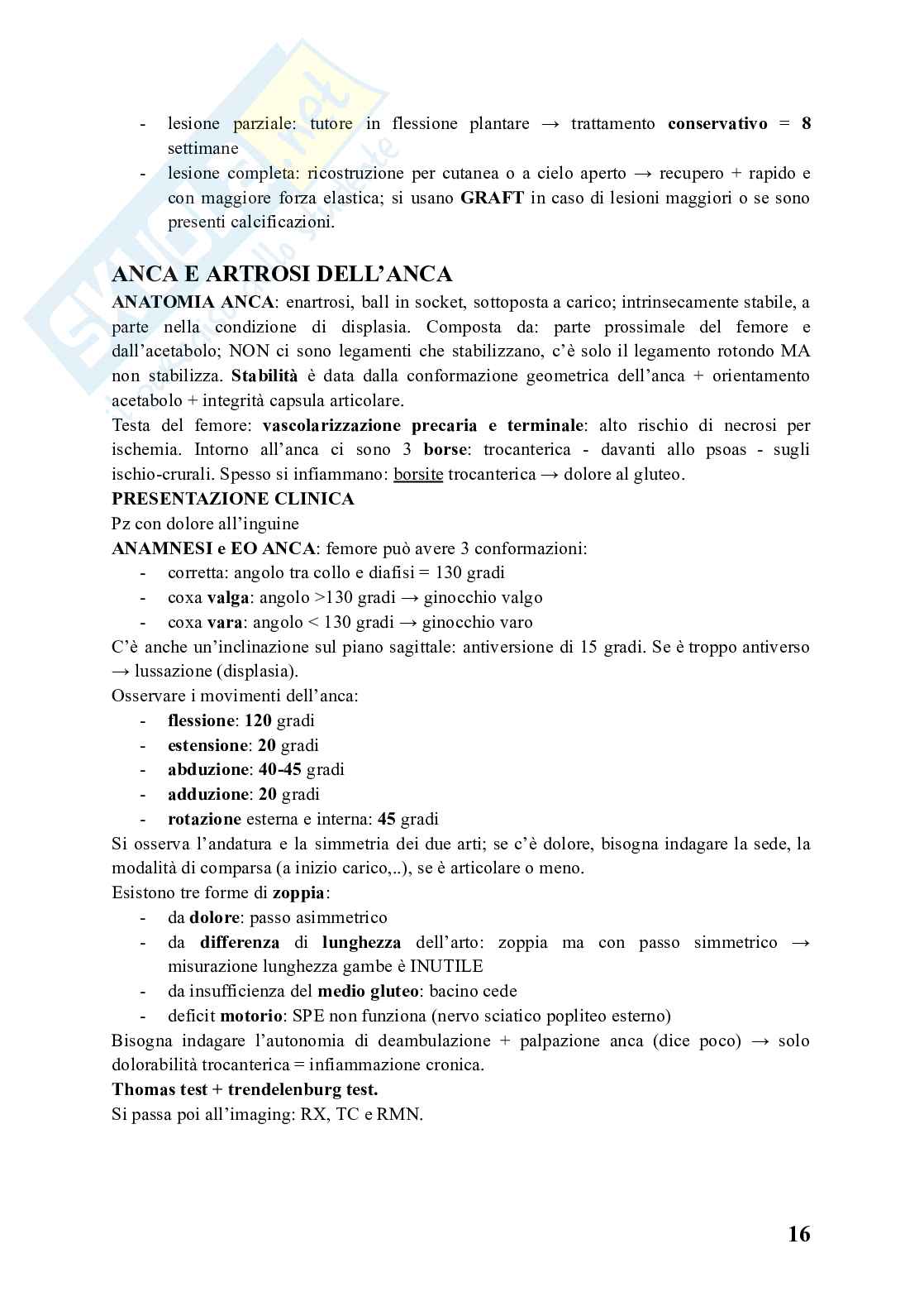 Schemi Malattie dell'apparato locomotore Pag. 16