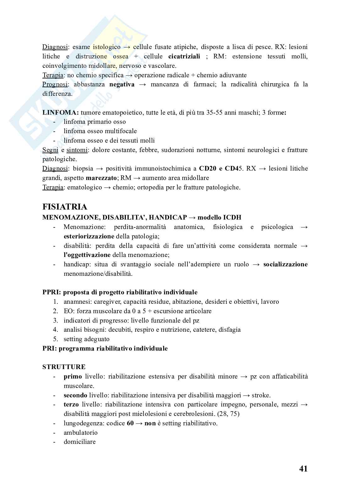 Schemi Malattie dell'apparato locomotore Pag. 41