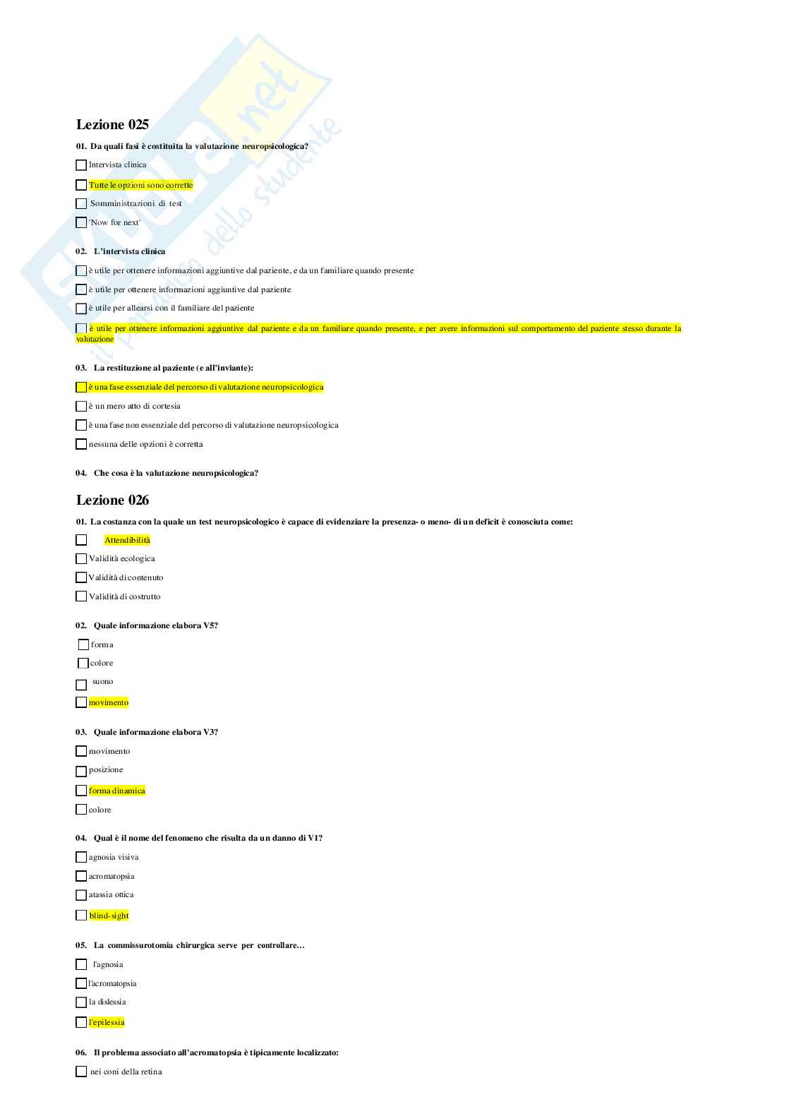 Neuropsicologia Pag. 31