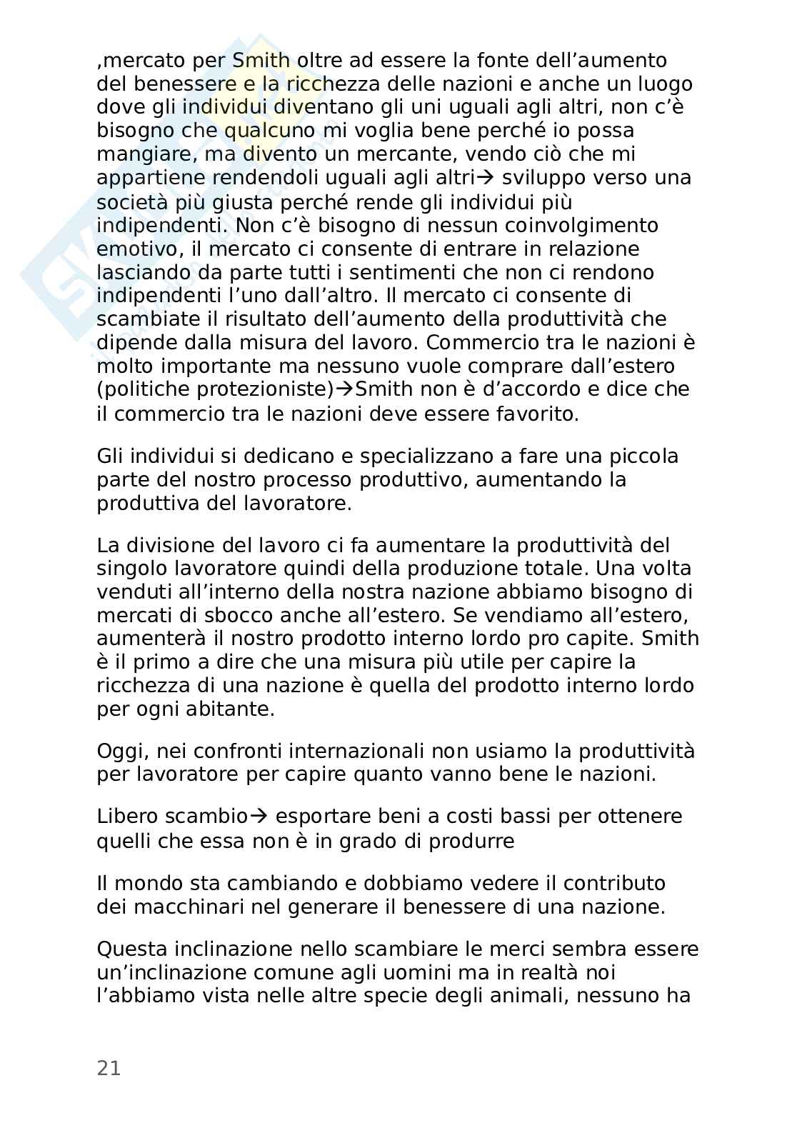 Pensiero economico nella storia delle idee e dei fatti Pag. 21