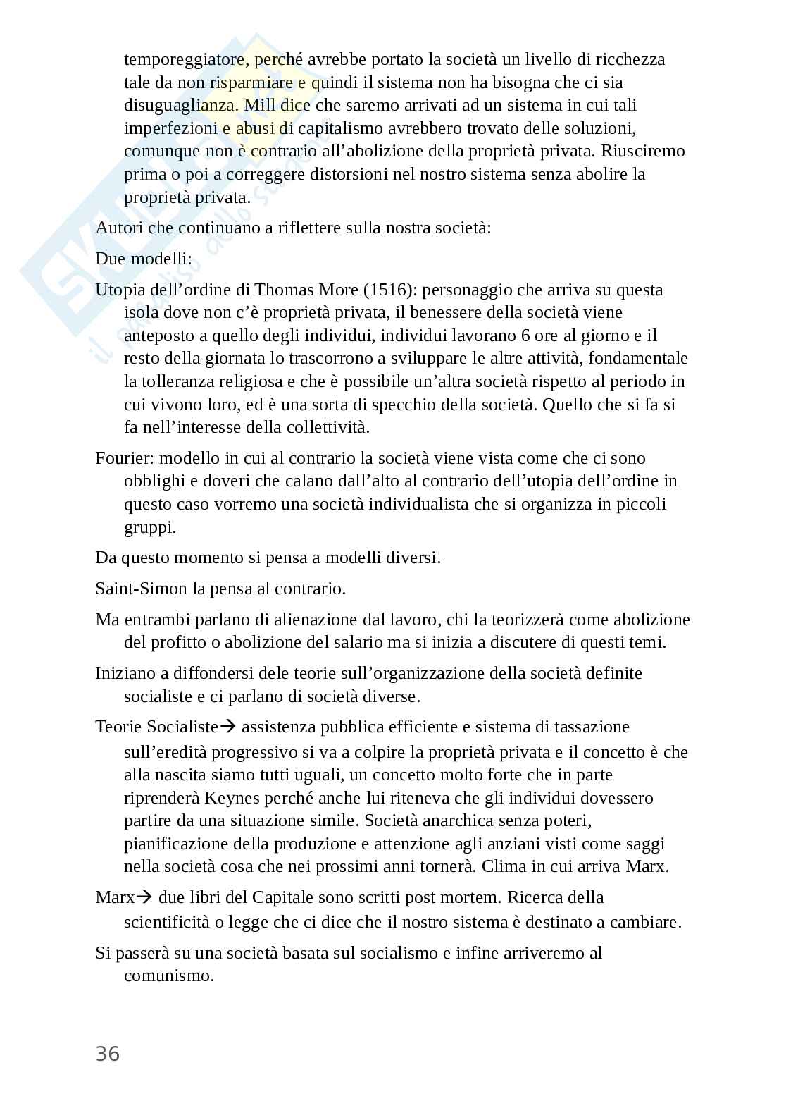Pensiero economico nella storia delle idee e dei fatti Pag. 36