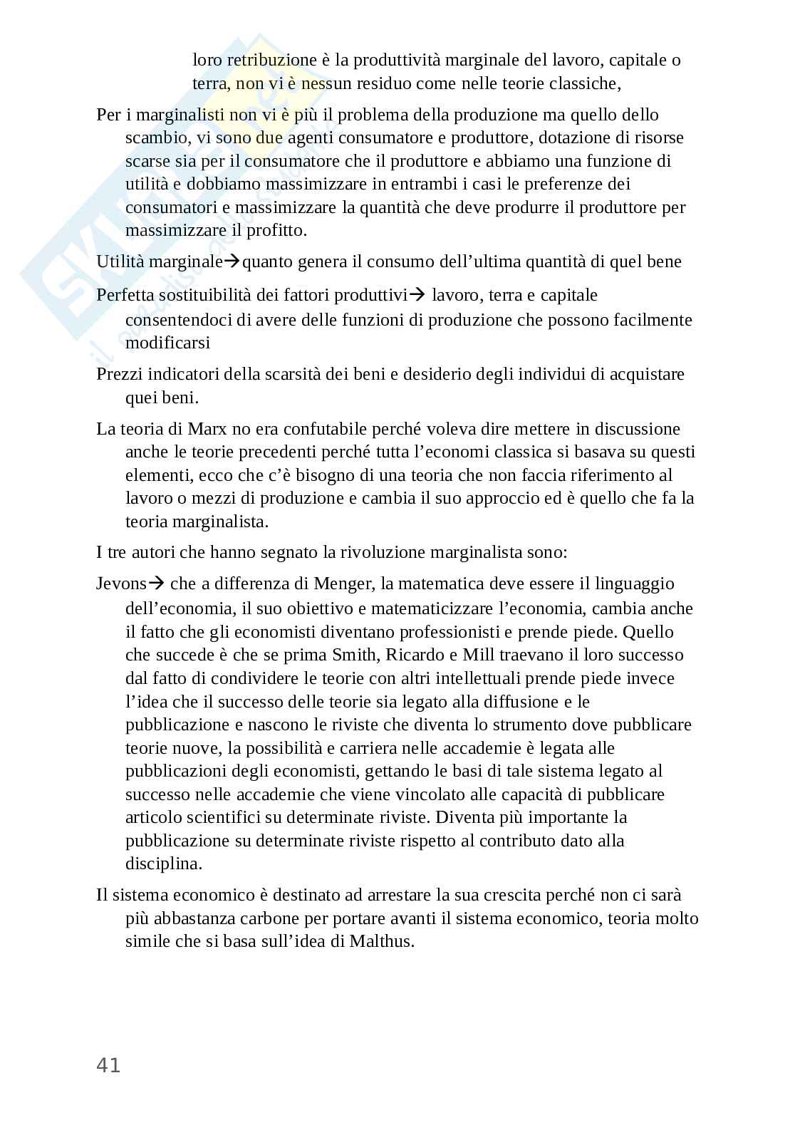 Pensiero economico nella storia delle idee e dei fatti Pag. 41