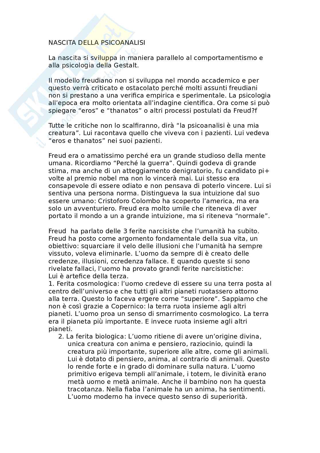 Fondamenti e storia della psicologia: dal pensiero filosofico alle scuole del Novecento Pag. 1