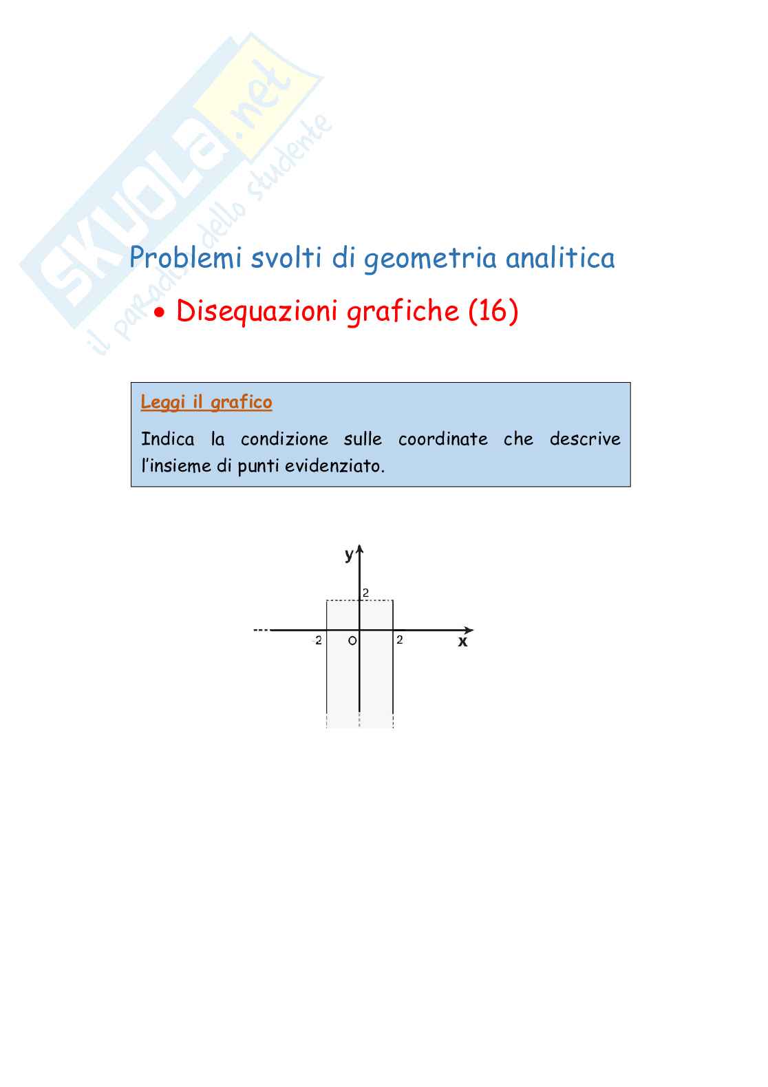 Geometria analitica, esercizi svolti sul piano cartesiano (16) Pag. 1