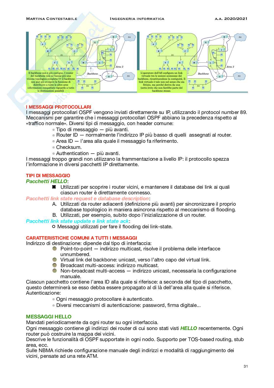 Complementi di Reti di telecomunicazioni Pag. 31