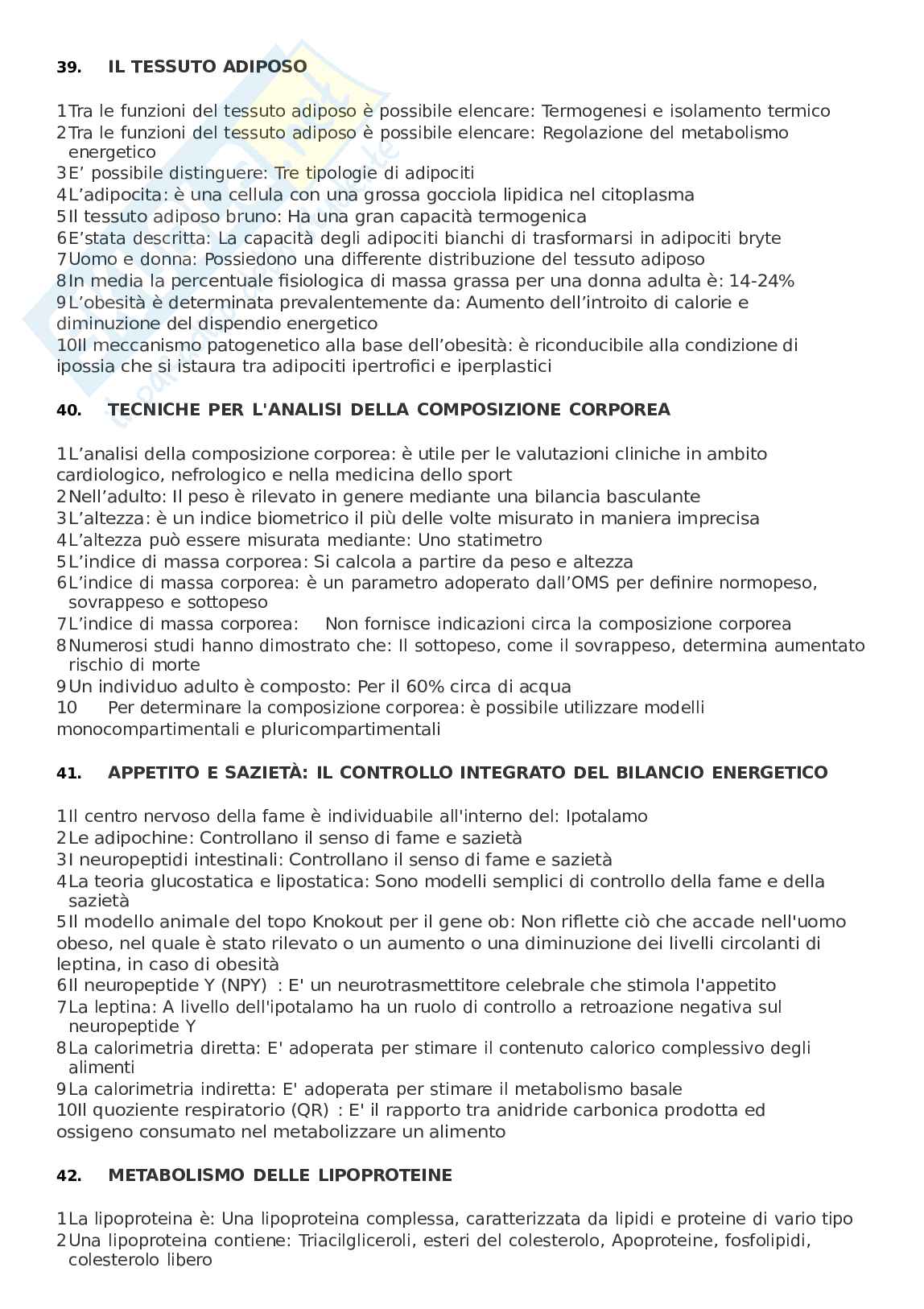 Domande e risposte Fisiologia umana, aggiornato e completo. In ordine + Extra Pag. 16