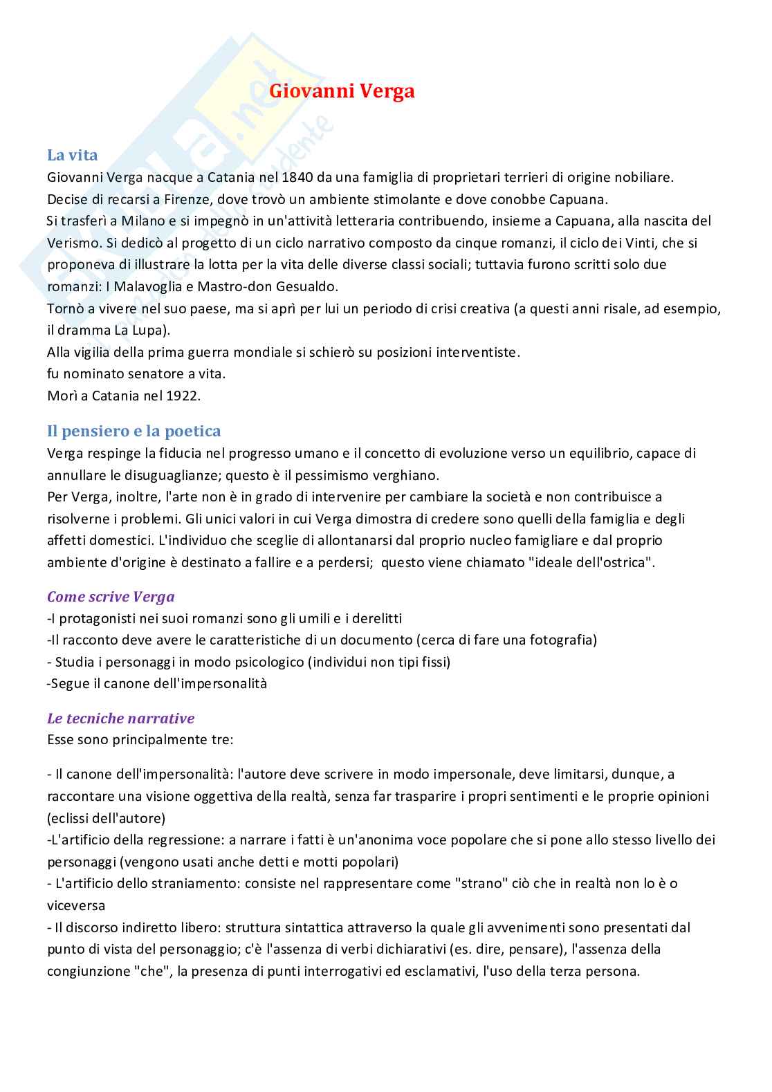 Appunti Letteratura italiana Pag. 1