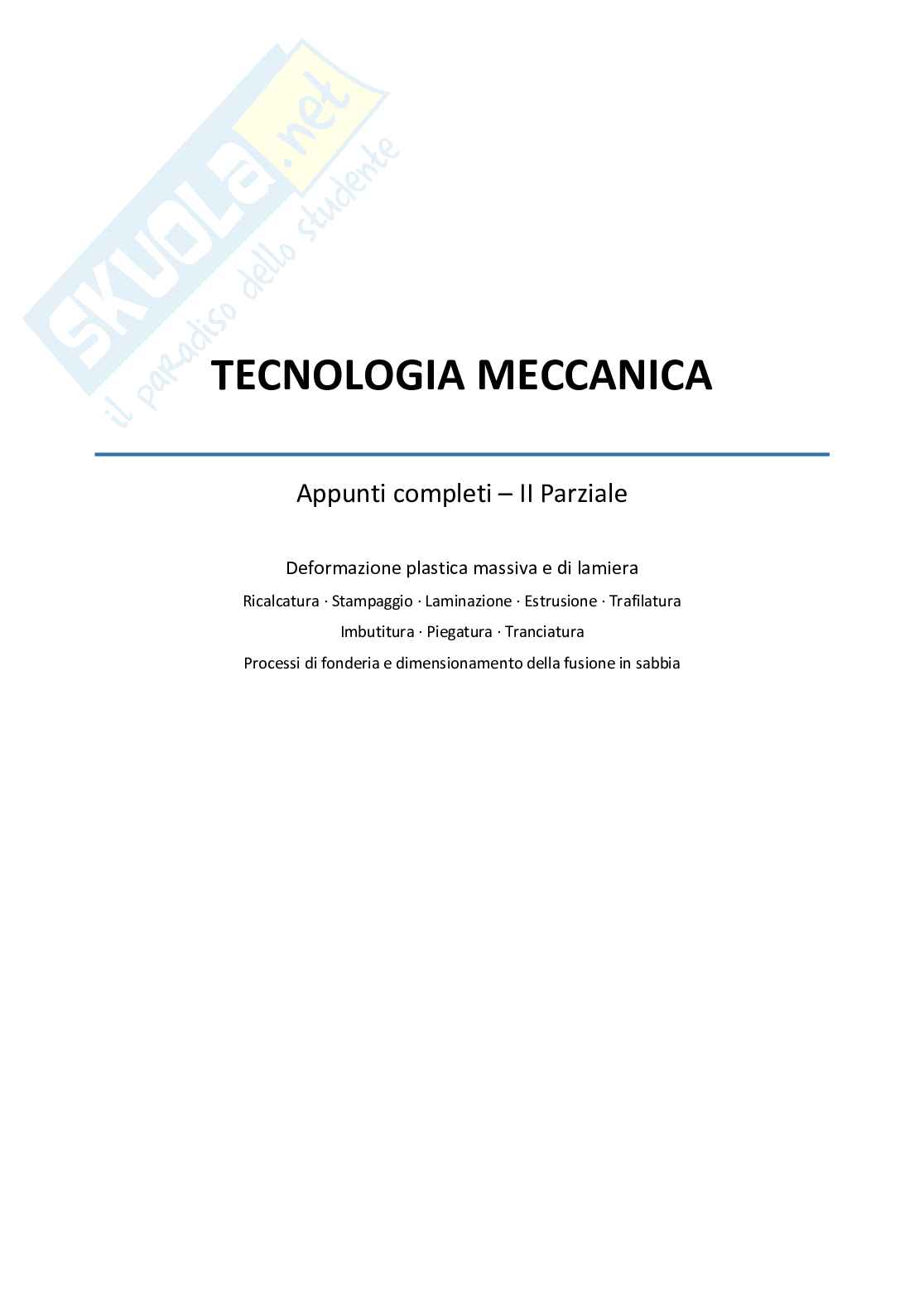 Secondo parziale Tecnologia meccanica Pag. 1