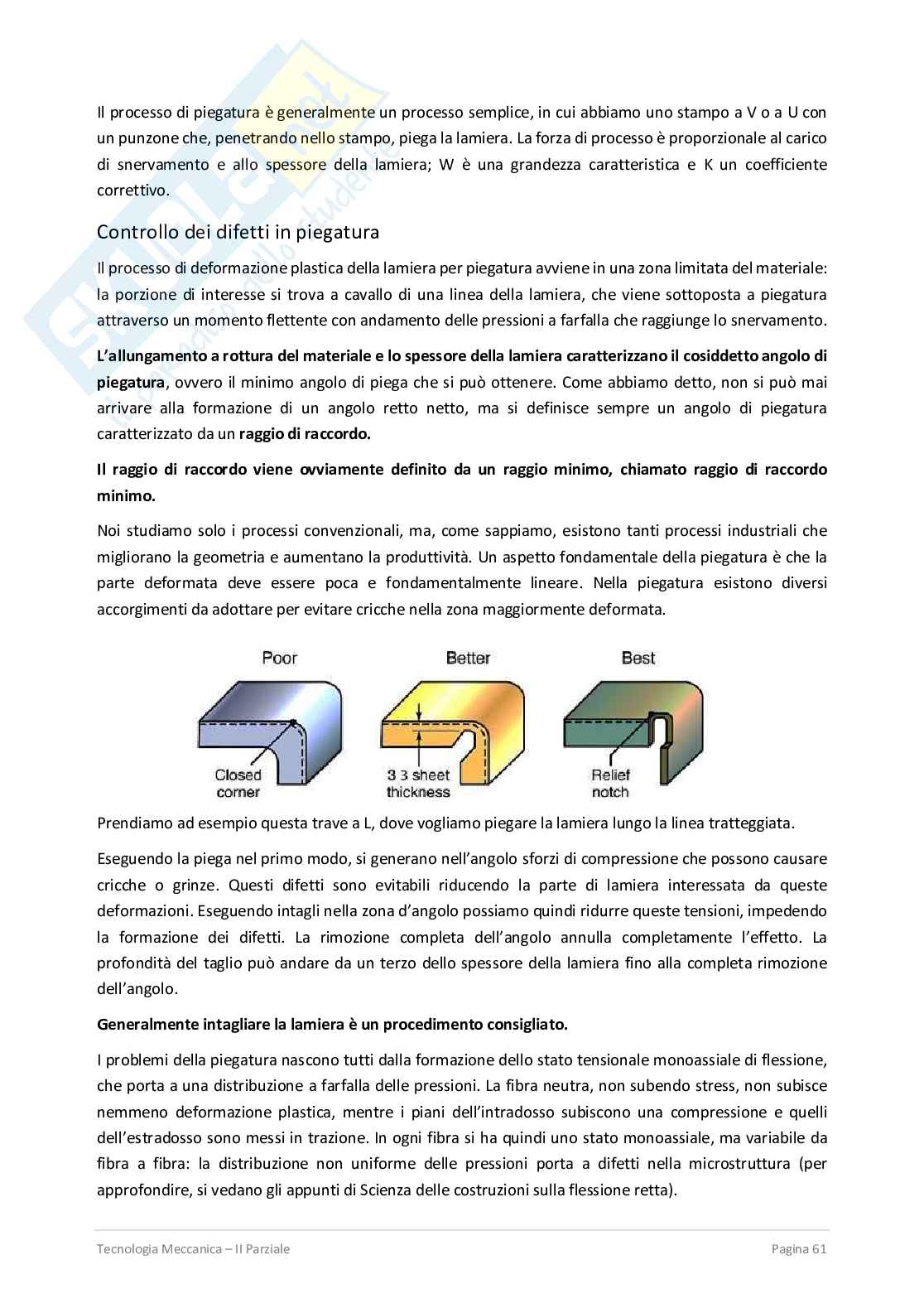 Secondo parziale Tecnologia meccanica Pag. 61