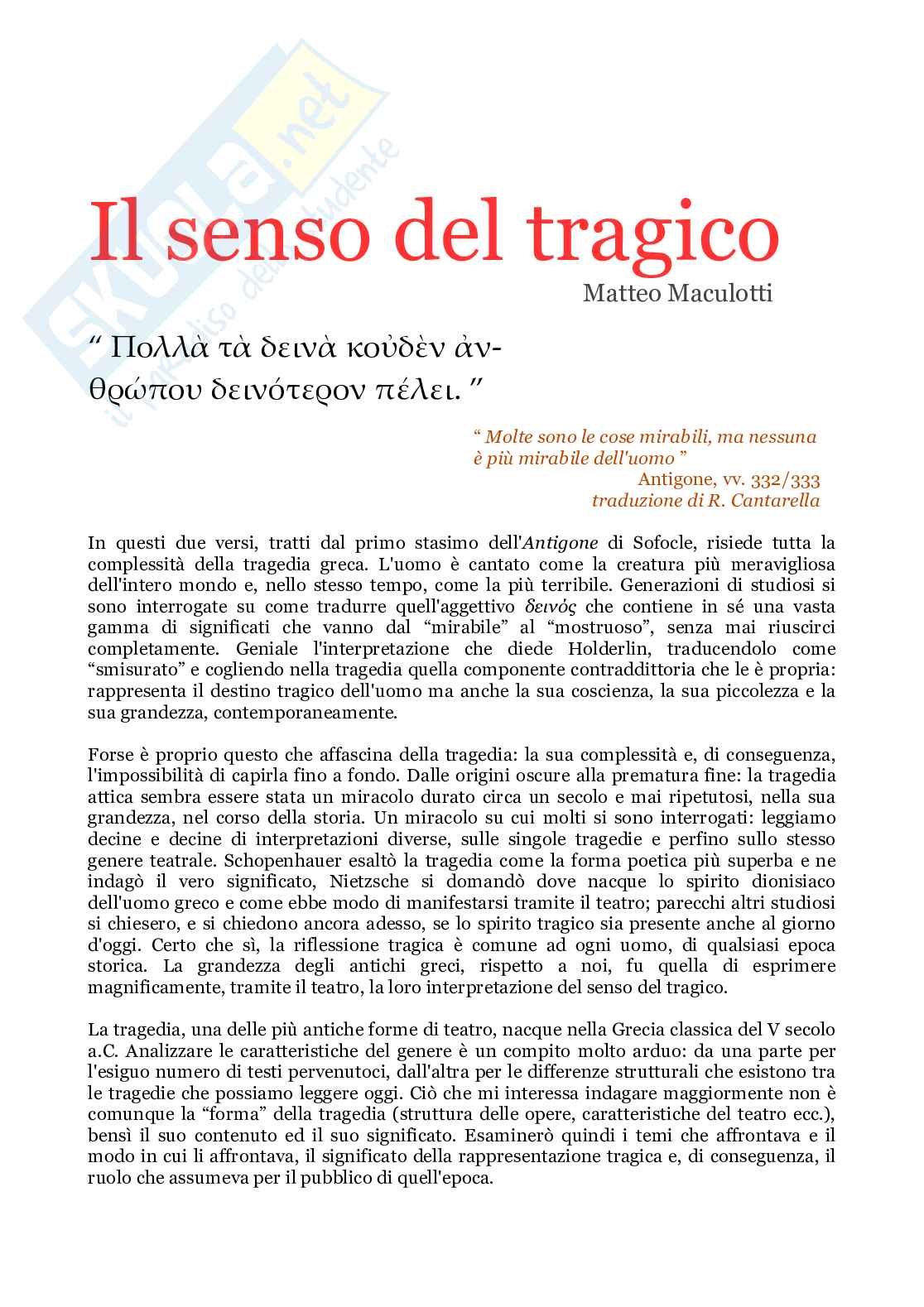 Il senso del tragico Pag. 2