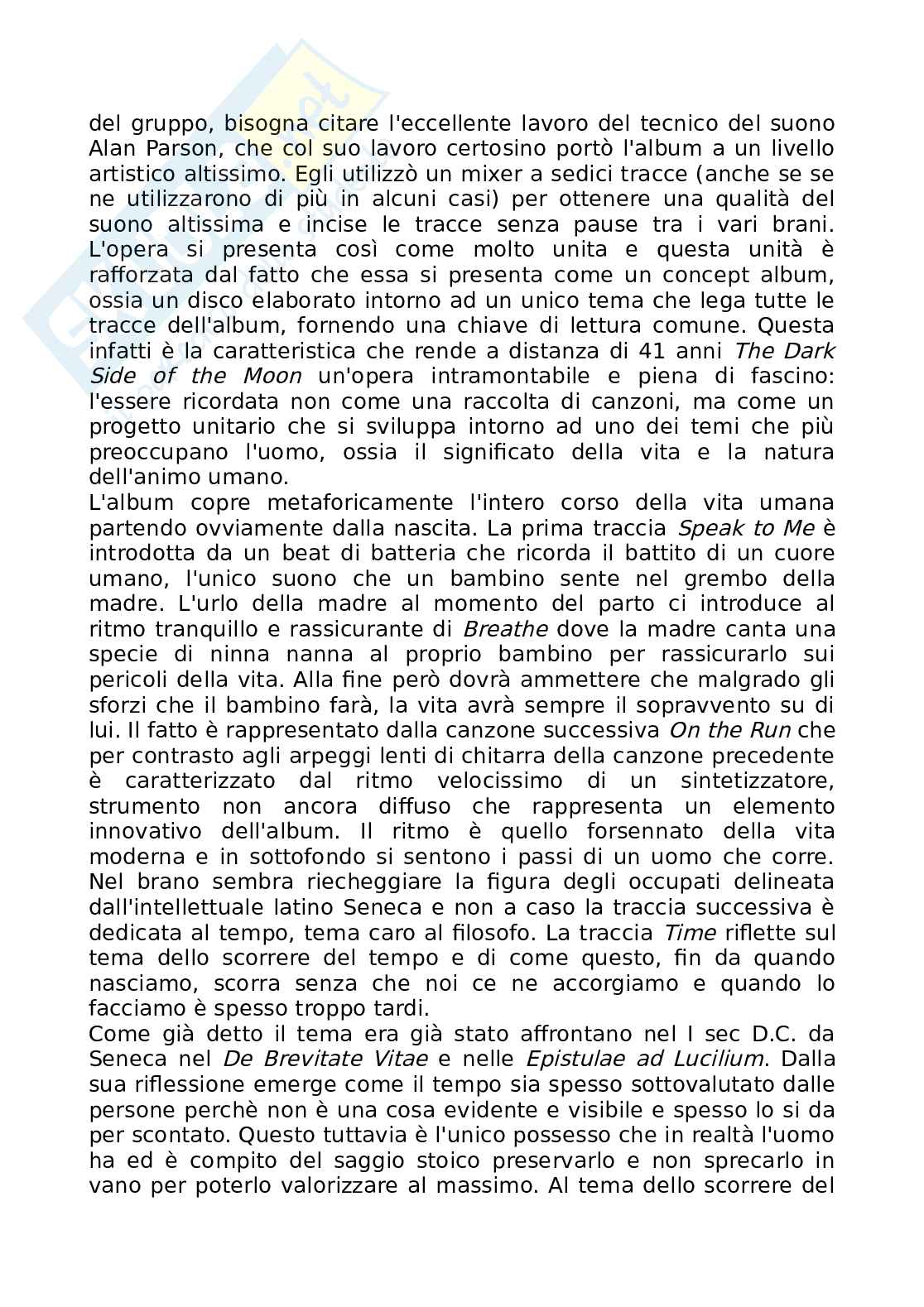 Dark Side of the Moon, tesina Pag. 2