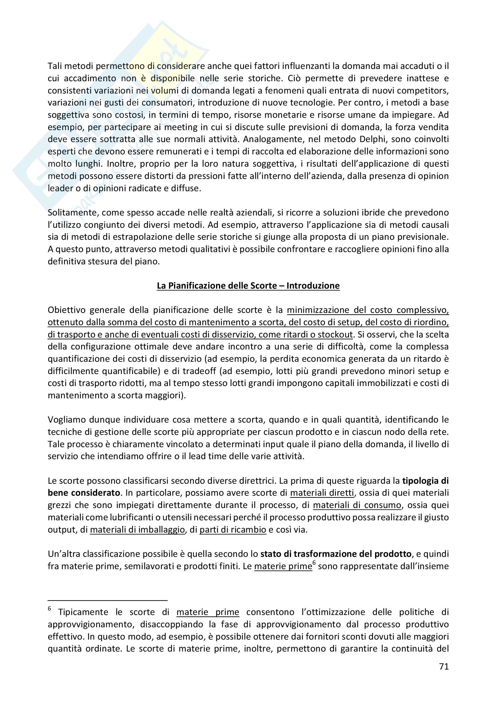 Nozioni per l'esame di Gestione dei Sistemi Logistici e Produttivi Pag. 71
