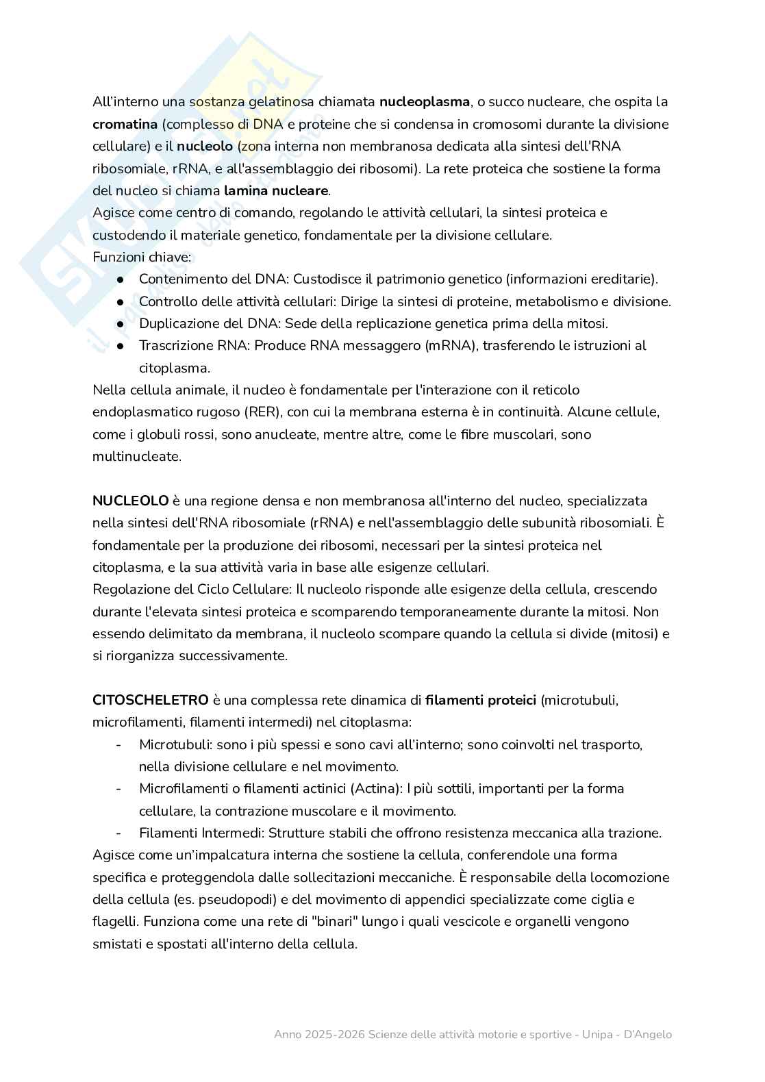 Cellula - l’unità elementare di tutti gli organismi viventi Pag. 6