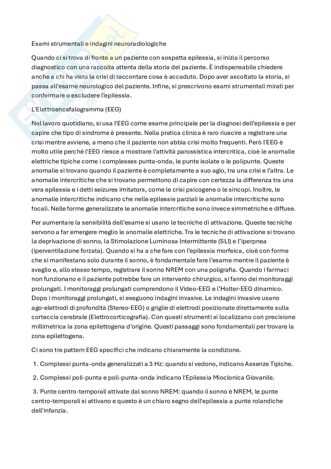 Diagnosi e trattamento epilessie Pag. 1