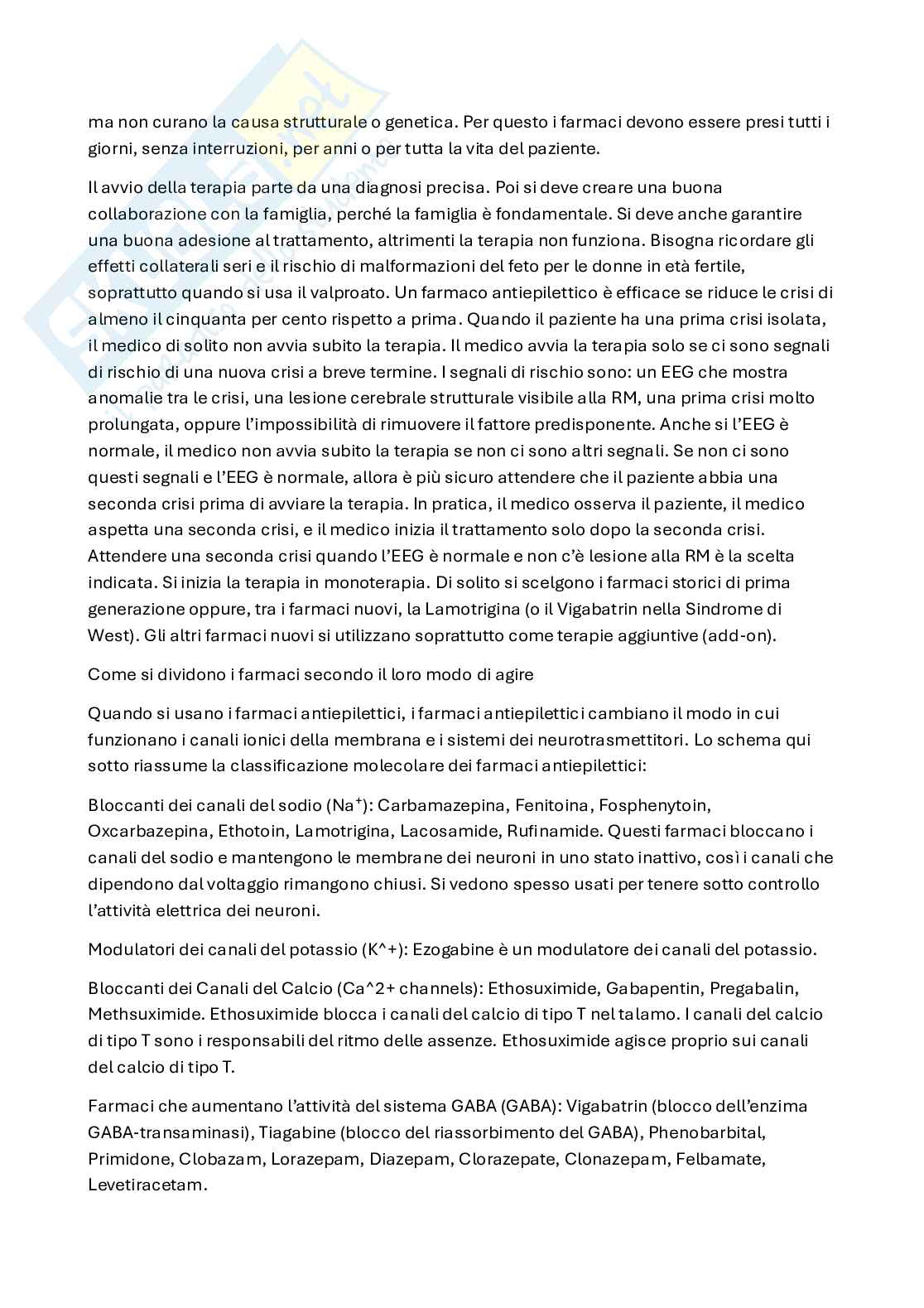 Diagnosi e trattamento epilessie Pag. 6