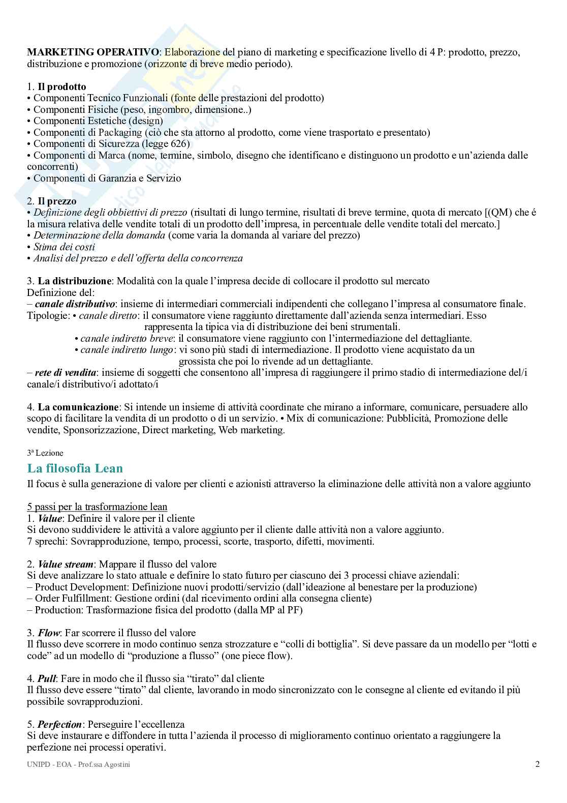 Economia e organizzazione aziendale: contabilità analitica e bilancio Pag. 2