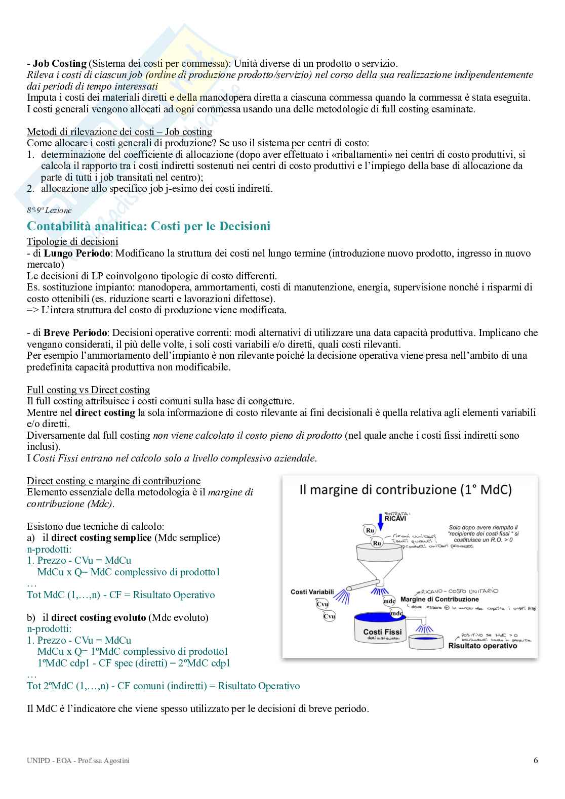 Economia e organizzazione aziendale: contabilità analitica e bilancio Pag. 6