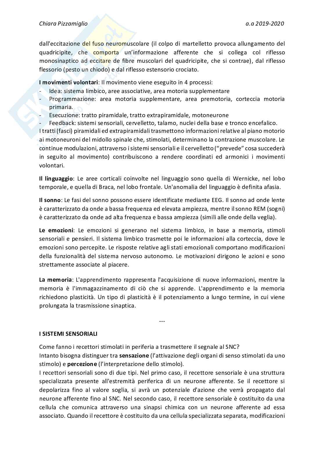Riassunto Fisiologia, prof. Battezzati Pag. 11