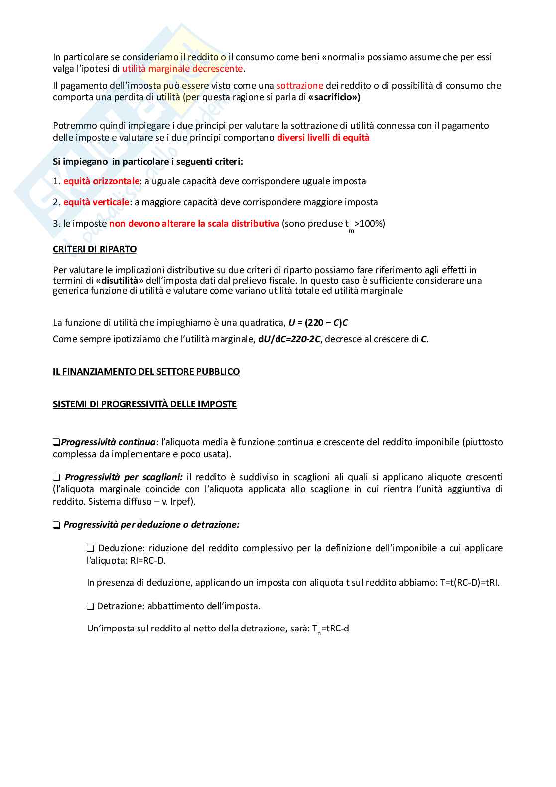 Appunti per esame di Scienza delle finanze  Pag. 6