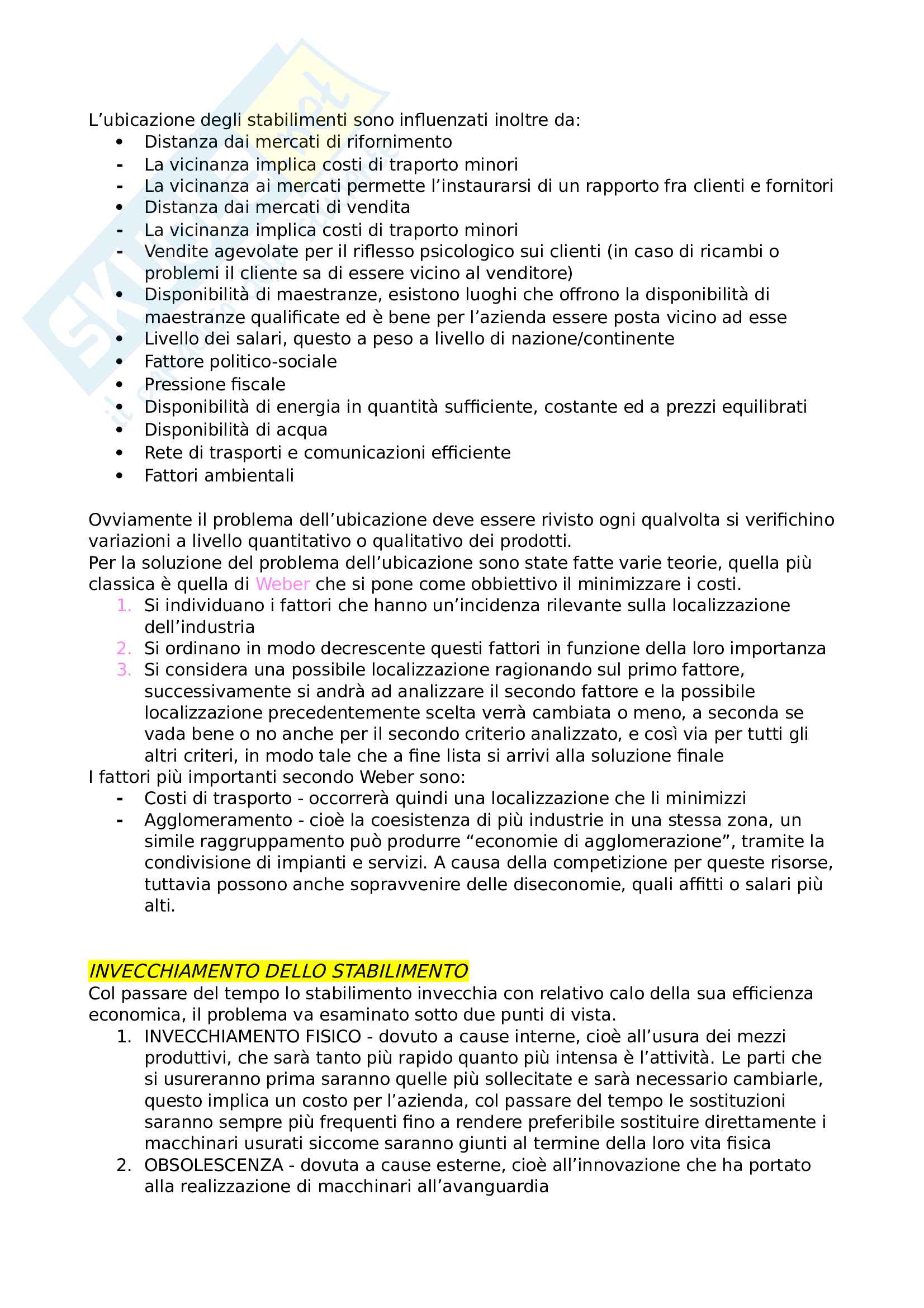 Il sistema di produzione delle aziende industriali Pag. 11