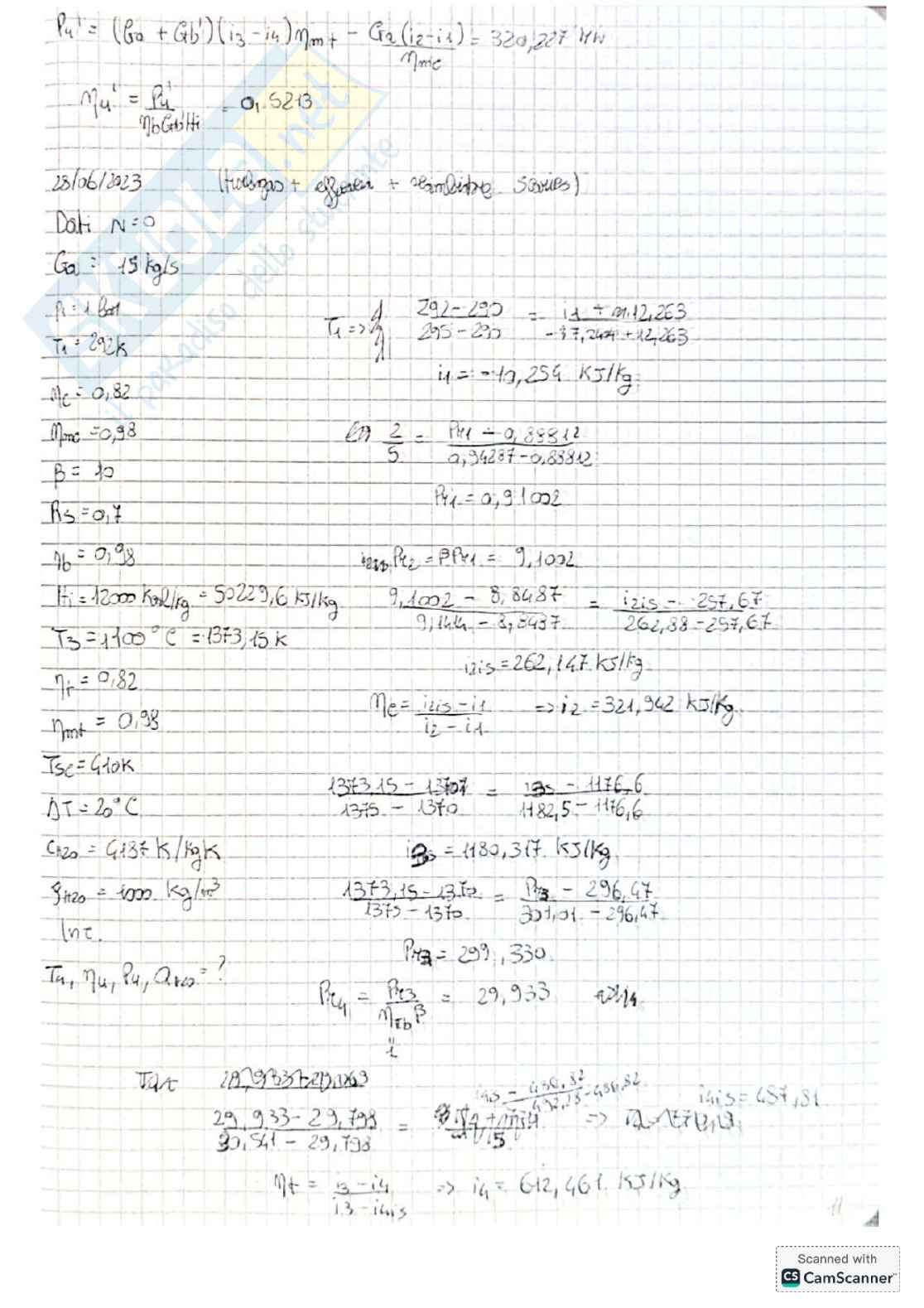 Raccolta esercizi Sistemi energetici e macchine a fluido I - Seconda parte Pag. 11