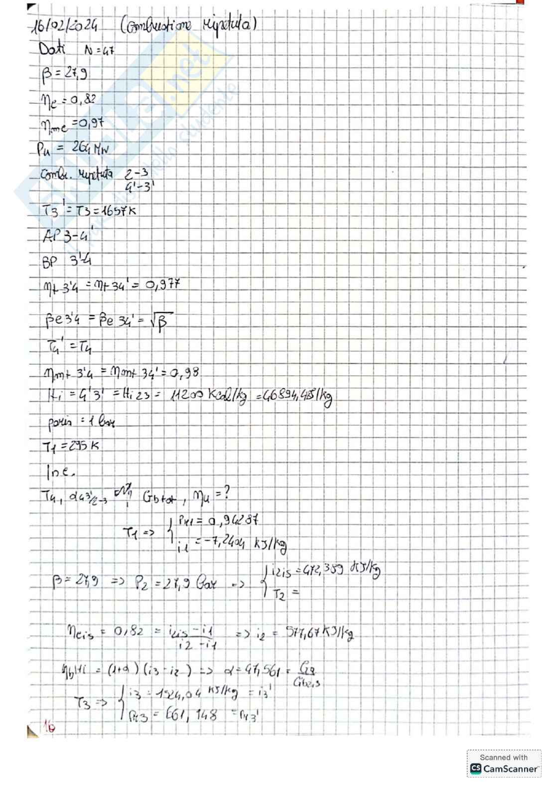 Raccolta esercizi Sistemi energetici e macchine a fluido I - Seconda parte Pag. 16