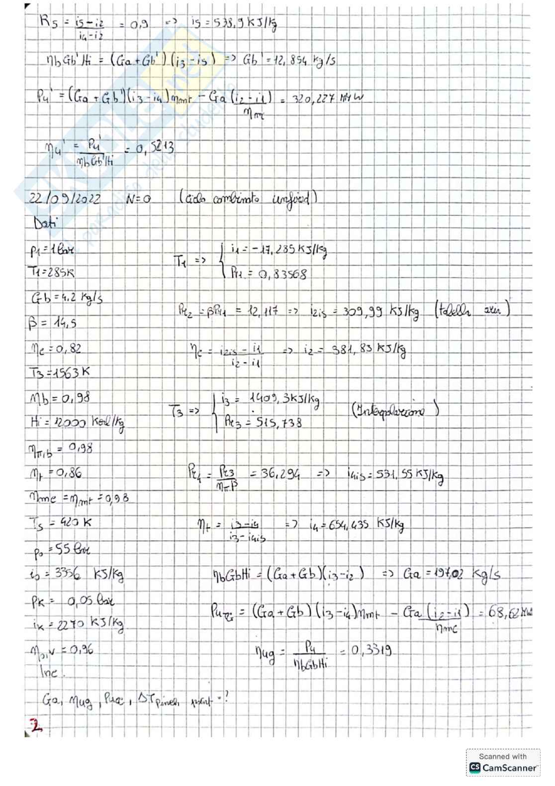 Raccolta esercizi Sistemi energetici e macchine a fluido I - Seconda parte Pag. 2