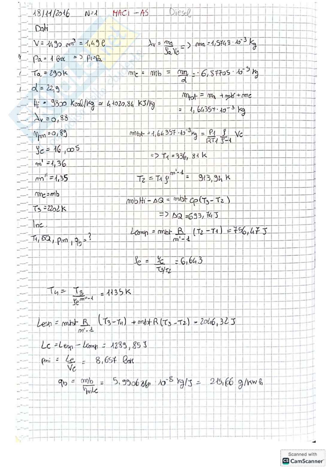 Raccolta esercizi Sistemi energetici e macchine a fluido I - Seconda parte Pag. 46