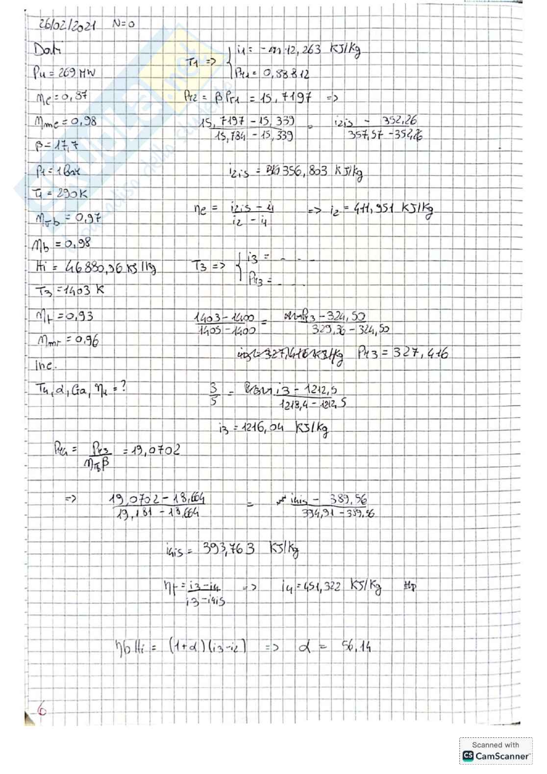 Raccolta esercizi Sistemi energetici e macchine a fluido I - Seconda parte Pag. 6
