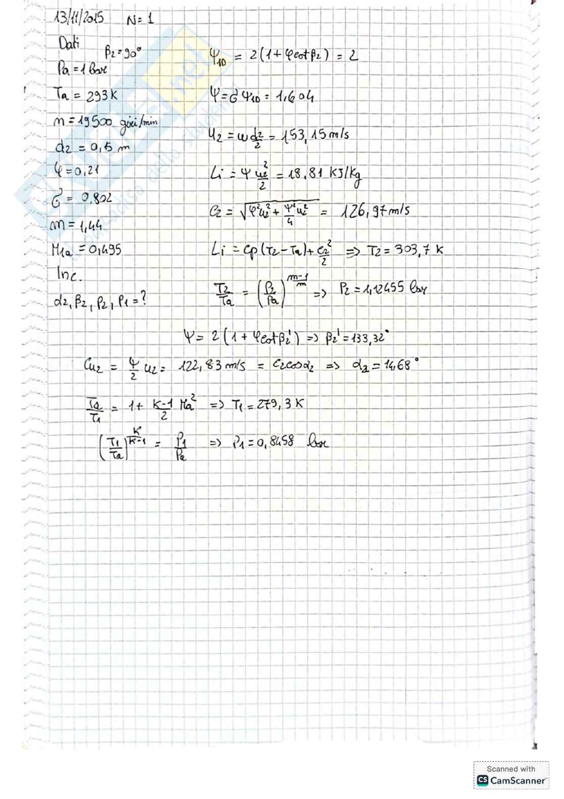 Raccolta esercizi Sistemi energetici e macchine a fluido I - Seconda parte Pag. 66