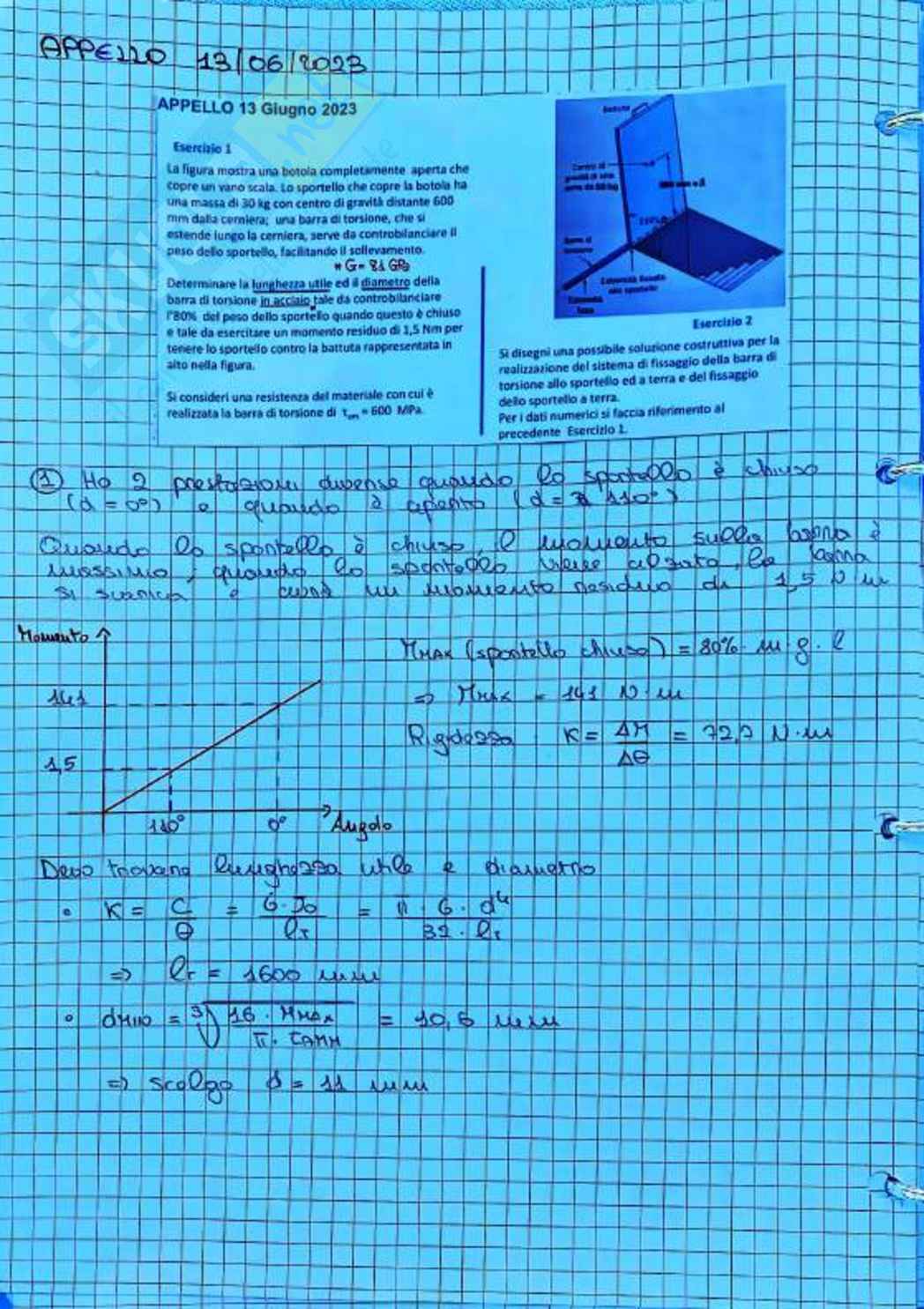 Esercizi Costruzioni di macchine Pag. 76