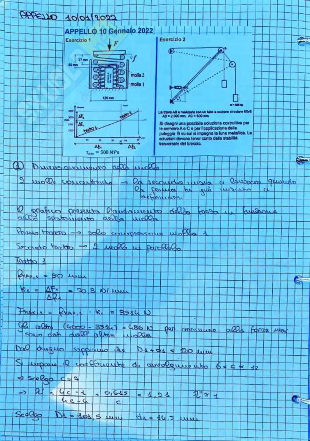 Esercizi Costruzioni di macchine Pag. 86